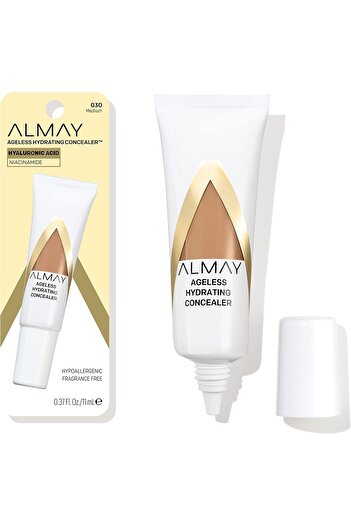 ALMAY Anti-Aging Concealer with Hyaluronic Acid, Niacinamide, Vitamins C&E, 030 Medium (Pack of 1)