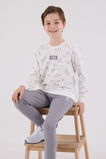 U.S. Polo Assn. Boys' Long Sleeve Pajama Tracksuit Set