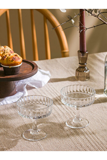 LC Waikiki Sparkling Choices from Shining Store |   Footed Glass Bowl Set of 2 10 cm