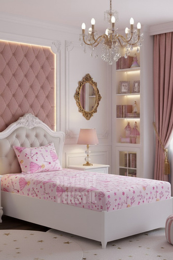 Çt Çeyizci Tekstil Single Fitted Sheet Set + 1 Pillowcase 100X200Cm Princess
