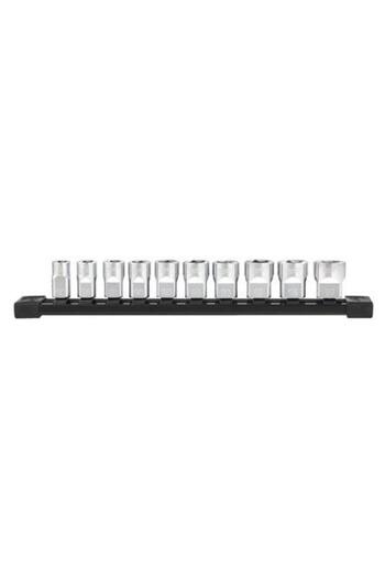 Milwaukee Set of 10 3/8 inch Long Wrenches, Imperial Sizes from 5/16 to 7/8 inch