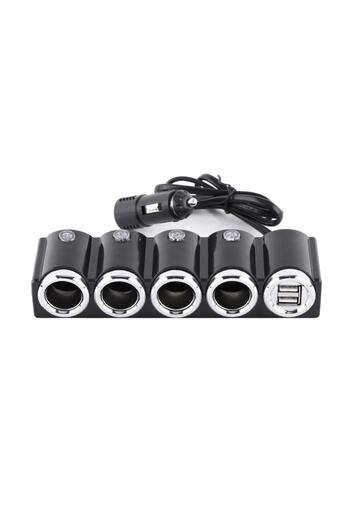 PNI Car adapter Lighter 04 with 4 outputs: 2 USB sockets, LED indicator, 12V/24V compatible, model SBR0