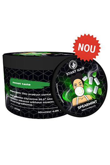 Start Kaif StartKaif Hookah Flavor, Spearmint, made of cellulose, without nicotine or tobacco, 200g