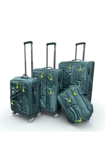 OGS 4-piece suitcase set (28 - 24 - 20 - 16) in elegant black
