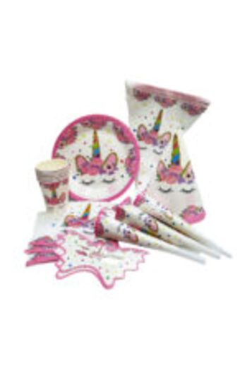 Party Time 37-Pieces Mermaid Party Pack Disposable Tableware Sets
