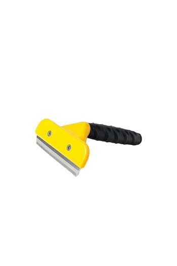 Doty Comb ShortFuzz for pets, non-slip handle, efficient, yellow, 10.16 cm