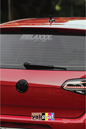 Yalıgraf Reklam Tabela Relax Gang Text Auto Sticker Car-Motorcycle Windshield Sticker Sticker 25X6,5 cm