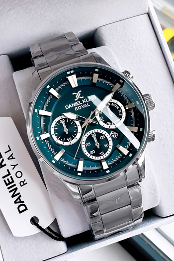 Daniel Klein Original Stainless Steel Band Men Wristwatch Waterproof Silver Color Gift Bracelet Dke2142C3