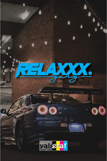 Yalıgraf Reklam Tabela Relax Gang Text Auto Sticker Car-Motorcycle Windshield Sticker Sticker 25X6,5 cm