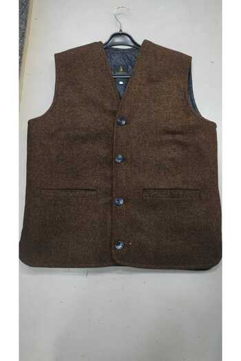 BYBEYEMS GİYİM V-Neck Cashmere Brown Color Men's Vest