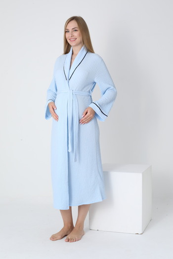 Miss Dünya Lissa Knitted Fabric Shirt Collar Waist Belted Saabhlık