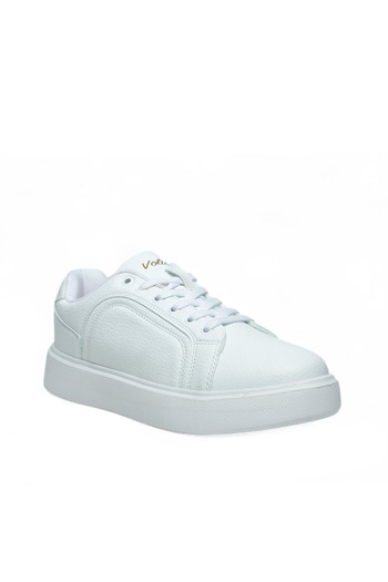 Volis White Memory Foam Sole Daily Lace-Up Men's Sneaker Shoes