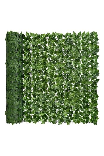 PLANT MASTER Gard paravan viu cu frunze artificiale, verde inchis, 300x150 cm