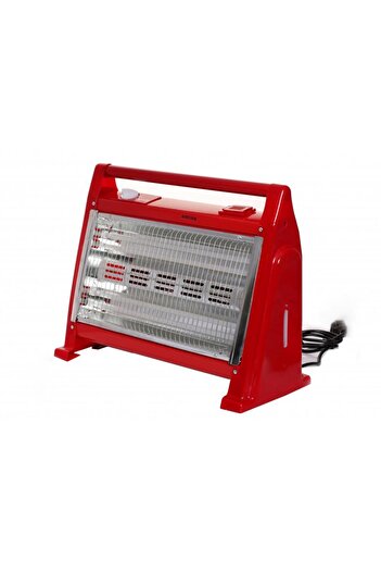 Hausberg Quartz radiator HB-8102, 1600W, 2 speeds, Overheating protection, Red