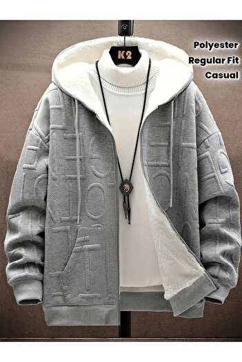 Yasee Erkek Casual Kapüşonlu Sweat, %100 Pamuk İçlik Su ve Rüzgar Geçirmez