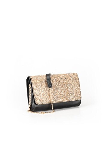 ANNA FELLINI Geanta dama piele, ANNA FELLINI, Plic Laura 41 CR sclipici auriu