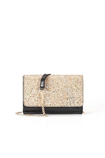 ANNA FELLINI Geanta dama piele, ANNA FELLINI, Plic Laura 41 CR sclipici auriu