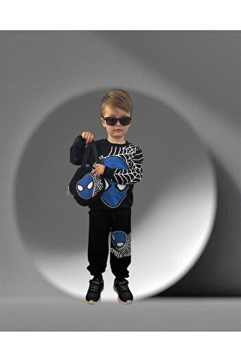 Görkem bebe ayakkabı ve tekstil Boy's Seasonal Spider-Man Top and Bottom Bag Set