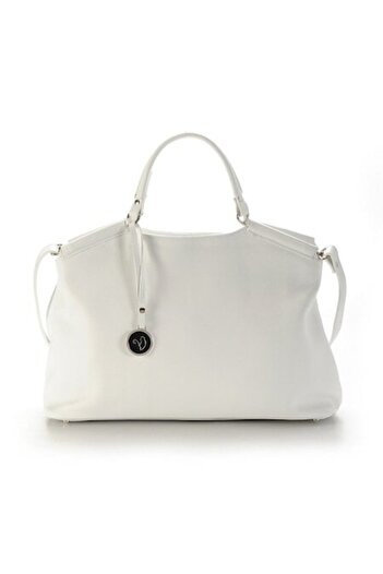 ANNA FELLINI Geanta dama piele, ANNA FELLINI, Laura 63 B alb, 44x19x32 cm