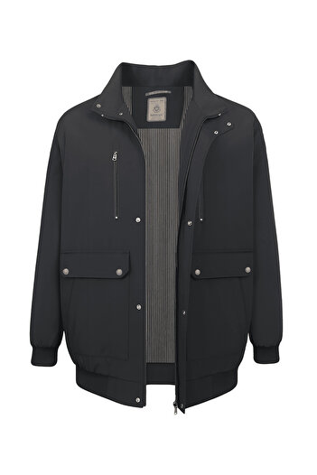 tambattal Plus Size Cotton Seasonal Coat with Ribbing (Extra Wide Fit)