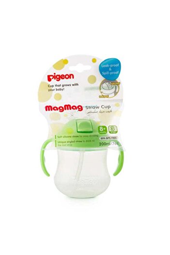 Pigeon MagMag Straw Cups Green 200Ml