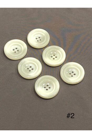 karantuhafiye Coat Cardigan Button Large Size / Off-White / Set of 6 / # 2