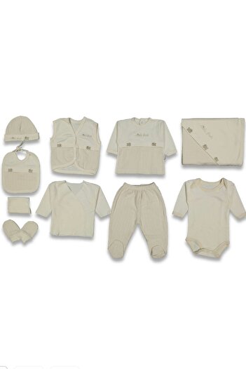 Cherub Baby Fish Patterned Baby Boy Newborn 10 Piece Hospital Release Bodysuit Set