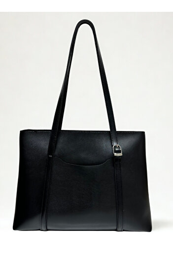fular & bags Women's Zippered Black Shoulder and Shoulder Bag