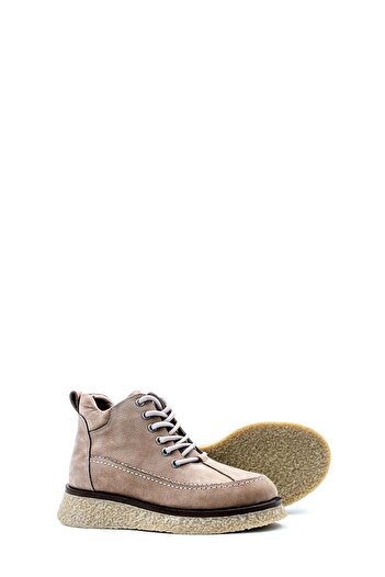 TUGERDİ Mink Nubuck Fur Inside Genuine Leather Lace up Zippered Thermo Sole Women's Boots Tg092171126