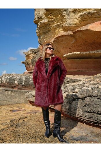 auzou eveil Women's Fur Coat New Model
