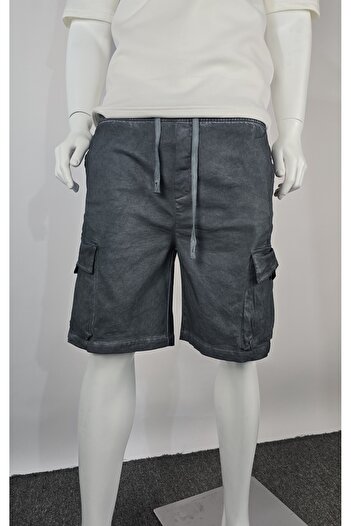 Red Planet Men’s Washed Fabric Shorts with Side Pockets