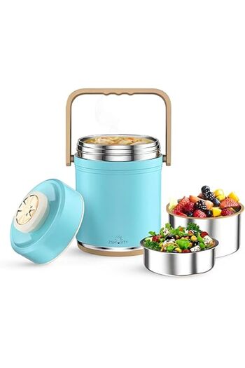 Generic ZSMARTY Insulated Lunch Box, Multi Layer Stainless Steel Vacuum Food Thermos Lunch Box with Portable