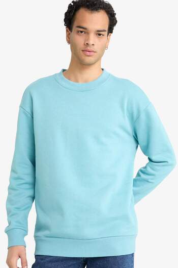DeFacto Boxy Fit Crew Neck Soft Fleece Printed Sweatshirt X8282Az25Au