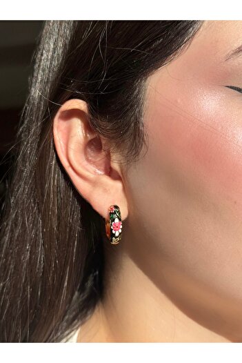Twinssis Accessories Mineli Daisy Model Hoop Earrings