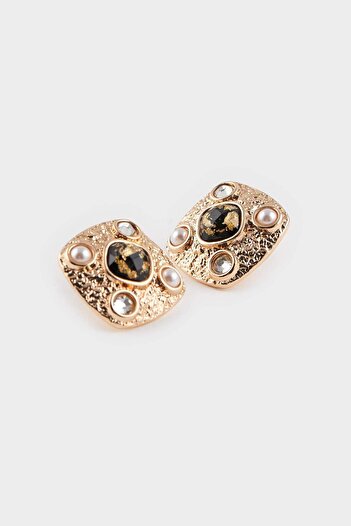 DeFacto Women's Gold Earrings F6833Axns