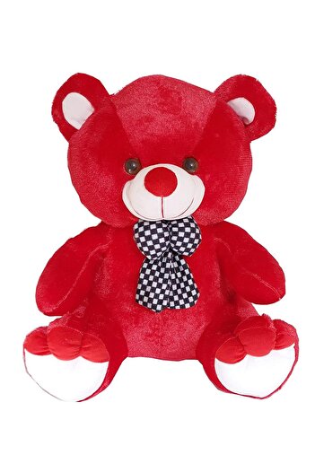 Aljazierah TEDDYTOWN Stuffed Mr.Bow Teddy Bear for Kids and Gf, Wife & Loved Ones - 20 inch (RED)