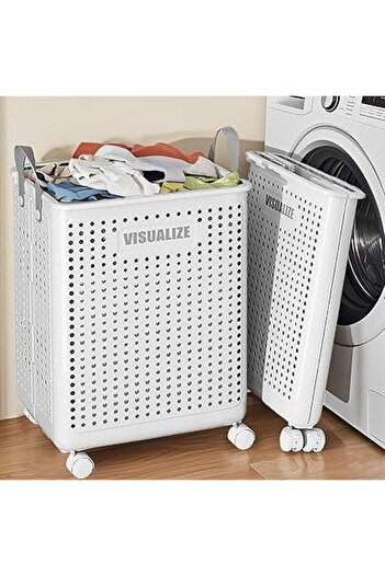Generic Foldable laundry basket With handles Collapsible laundry baskets with wheels,easy to move and save s