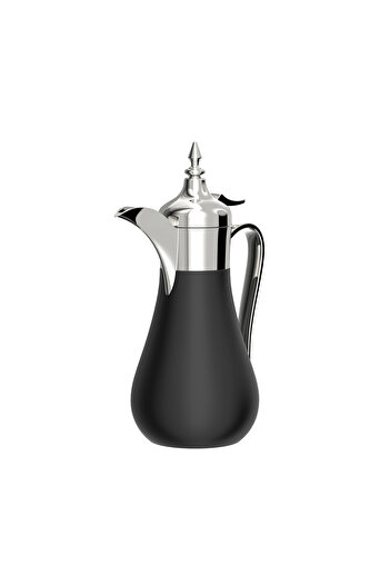 SQUALO Silver + Matte Black Stainless Steel Coffee Pot - 1L