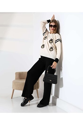 REDMİNA fashion Cute Patterned Oversize Knitwear Set