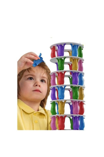 TOYFEST Curious & Genius Penguin Tower Balance Game