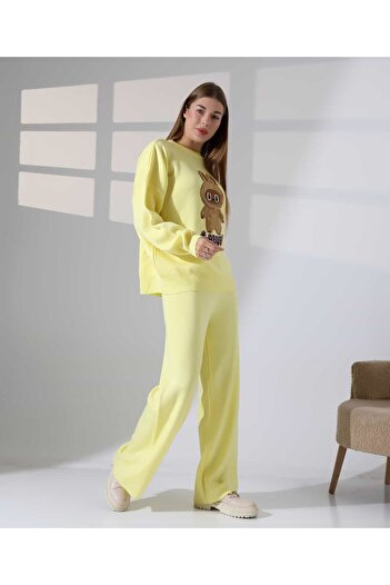 REDMİNA fashion Labubu Patterned Oversize Knitwear Set