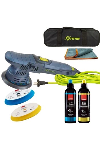 Titan Set polish machine TDA09, Rupes 2-step polish paste, 250ml