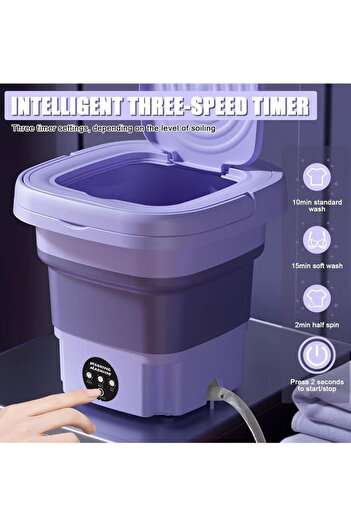 Denx Portable Mini Foldable Washing Machine, Small Automatic Bucket for Home Foldable Underwear