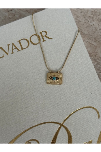 LUXSTONE Eye Model Gold Necklace