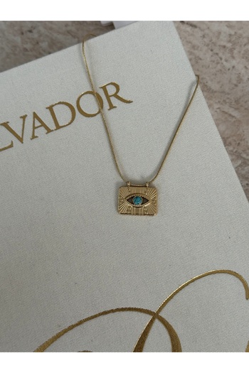 LUXSTONE Eye Model Gold Necklace
