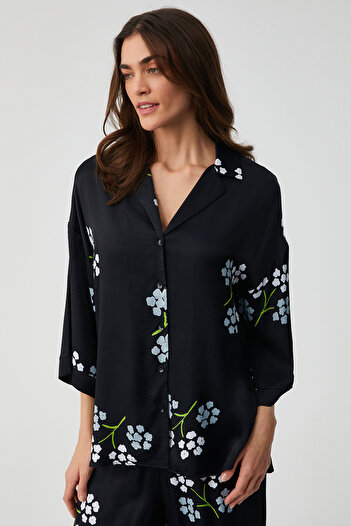Penyemood Floral Patterned Shirt Set