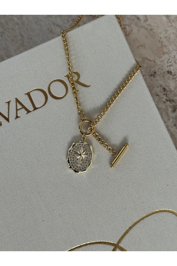LUXSTONE Polar Star Stone Gold Necklace