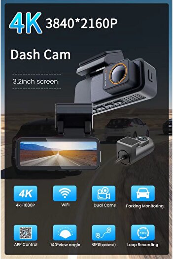 SIMAT ALHADITHA Mini Dual Camera Dash Cam with GPS