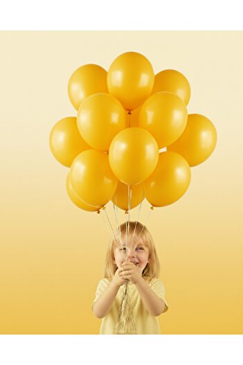 Evabrite 12Inc Large Size Yellow Color Balloon High Quality 100 Pieces - Birthday Party Ornament
