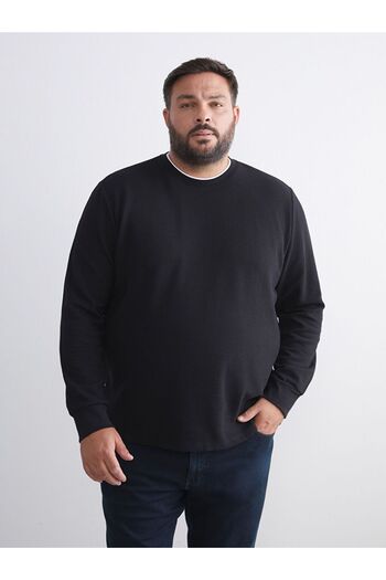 LC Waikiki Lcwaikiki Classic Long Sleeve Textured Men's T-Shirt